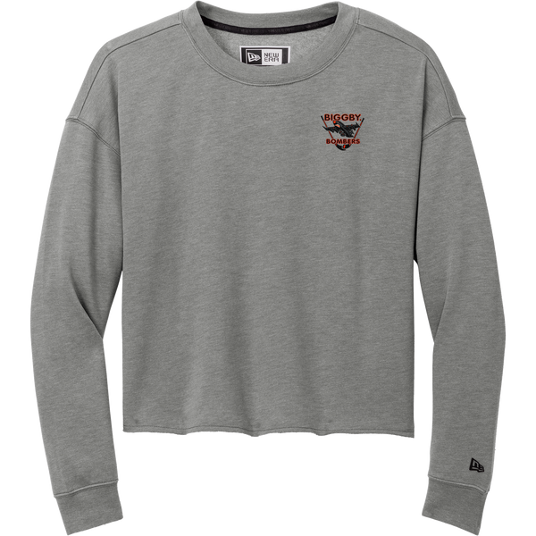 Biggby Bombers New Era Ladies Tri-Blend Fleece Crop Crew