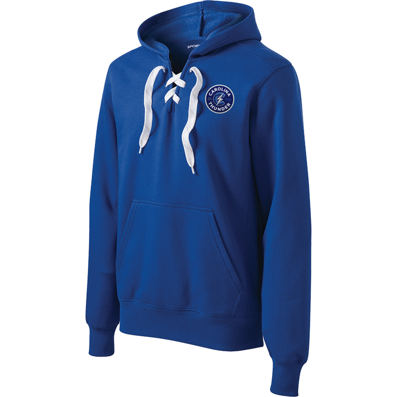 Carolina Thunder Lace Up Pullover Hooded Sweatshirt