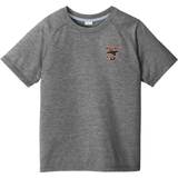 Biggby Bombers Youth PosiCharge Tri-Blend Wicking Raglan Tee